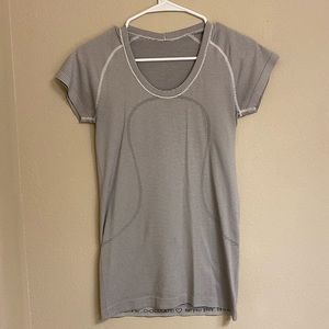 Lululemon White with black stripes Top